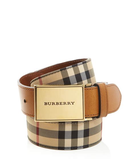 horseferry check and leather belt burberry|Reversible Check Belt in Navy .